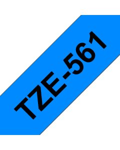 Brother TZE-561 labelprinter-tape Zwart op blauw
