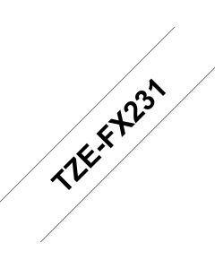 Brother TZE-FX231 labelprinter-tape Zwart op wit TZ