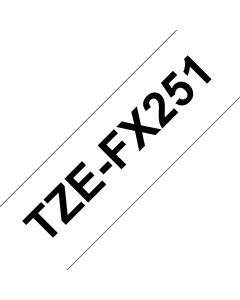Brother TZE-FX251 labelprinter-tape Zwart op wit