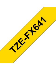 Brother TZE-FX641 labelprinter-tape Zwart op geel TZ