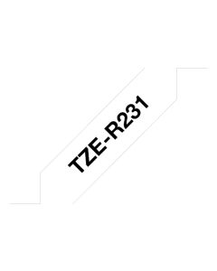 Brother TZE-R231 labelprinter-tape Zwart op wit
