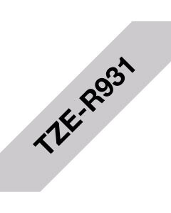 Brother TZE-R931 labelprinter-tape Zwart op zilver