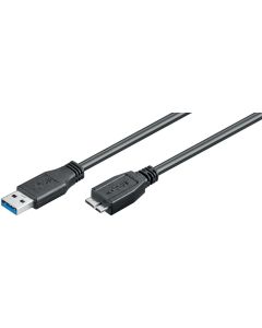Microconnect USB3.0AB5MICRO USB-kabel USB 3.2 Gen 1 (3.1 Gen 1) 5 m USB A Micro-USB B Zwart