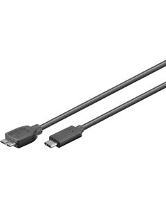 Microconnect USB3.1CAMIB3.06 USB-kabel USB 3.2 Gen 2 (3.1 Gen 2) 0,6 m USB C Micro-USB B Zwart