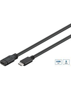 Microconnect USB3.1CC1EX USB-kabel USB 3.2 Gen 1 (3.1 Gen 1) 1 m USB C Zwart