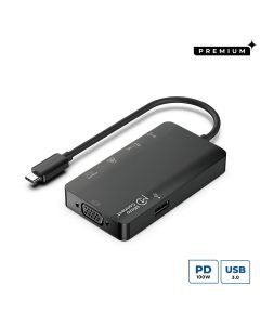 Microconnect USB3.1CCOM14 laptop dock & poortreplicator Bedraad USB 3.2 Gen 1 (3.1 Gen 1) Type-C Grijs