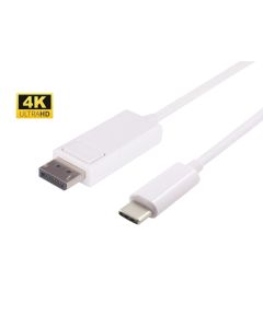 Microconnect USB3.1CDPB2W video kabel adapter 2 m USB Type-C DisplayPort Wit
