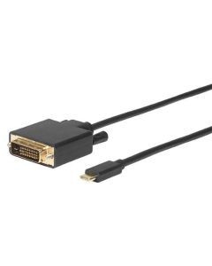 Microconnect USB3.1CDVI18B video kabel adapter 1,8 m USB Type-C DVI-D Zwart