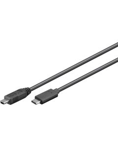 Microconnect USB3.1CMB505 USB-kabel USB 2.0 0,5 m USB C Mini-USB B Zwart