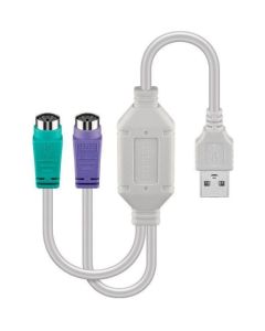 Microconnect USBA2XPS2 PS/2-kabel 0,3 m Wit