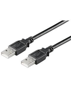 Microconnect USBAA01B USB-kabel USB 2.0 0,1 m USB A Zwart