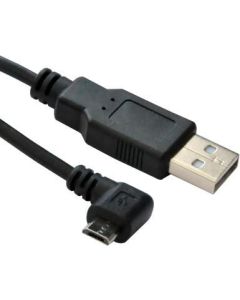 Microconnect USBABMICRO3ANG USB-kabel USB 2.0 3 m Micro-USB B USB A Zwart