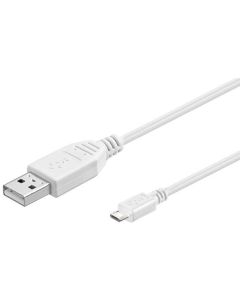 Microconnect USBABMICRO5W USB-kabel USB 2.0 5 m USB A Micro-USB B Wit