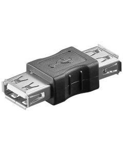 Microconnect USBAFAF tussenstuk voor kabels USB A Zwart