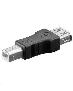 Microconnect USBAFB tussenstuk voor kabels USB B USB A Zwart