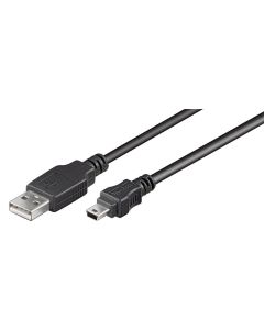 Microconnect USBAMB52 USB-kabel USB 2.0 1,8 m USB A Mini-USB B Zwart