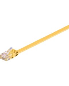 Microconnect V-UTP6005Y-FLAT netwerkkabel Geel 0,5 m Cat6 U/UTP (UTP) Plat