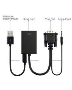 Microconnect VGAHDMI VGA kabel 0,15 m VGA (D-Sub) Zwart