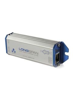 Veracity Single POE LONGSPAN converter with POE out, extended POE in, and SafeView display