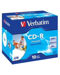 Verbatim CD-R AZO Wide Inkjet Printable 700 MB 52x 10 stuk(s)