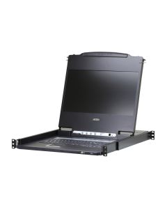ATEN CL6700MW rack console 43,9 cm (17.3") 1920 x 1080 Pixels Metaal Zwart 1U