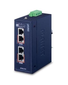 Planet Industrial 2-port Multi-Gigabit 802.3bt PoE++ Injector Hub