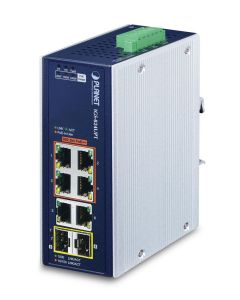 Planet Industrial 4-Port 10/100/1000T 802.3bt PoE + 2-Port 10/100/1000T + 2-Port 100/1000X SFP Gigabit Ethernet Switch