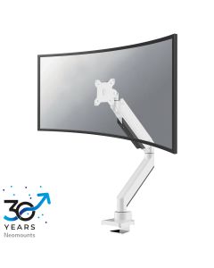 Neomounts NM-D775WHITEPLUS Monitorarm 10-49" - gasveer - Topfix - 180°-stop