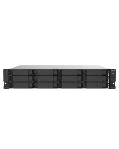 QNAP TS-1273AU-RP-8G data-opslag-server NAS Rack (2U) Ryzen Embedded V1500B 8 GB DDR4 0 TB QNAP QTS Aluminium, Zwart