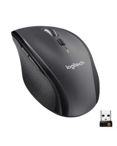 Logitech Marathon M705 Wireless Mouse, RF Wireless, Alkaline, Charcoal