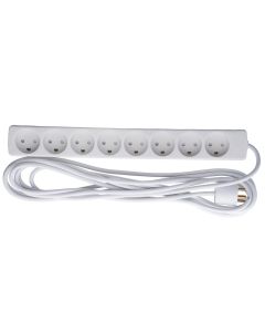 Microconnect GRU00850WDK power uitbreiding 5 m 8 AC-uitgang(en) Binnen Wit
