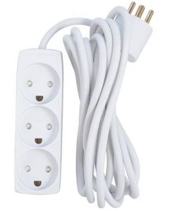 Microconnect GRU033WDK power uitbreiding 3 m 3 AC-uitgang(en) Binnen Wit