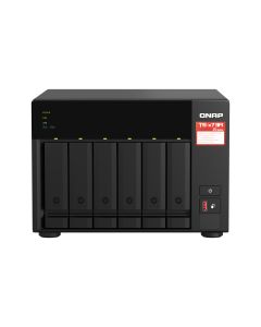 QNAP TS-673A NAS Tower Ryzen Embedded V1500B 8 GB DDR4 0 TB QNAP Turbo System Zwart