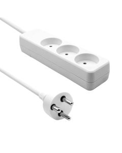 Microconnect MC-GRU0350DK power uitbreiding 5 m 3 AC-uitgang(en) Binnen Wit