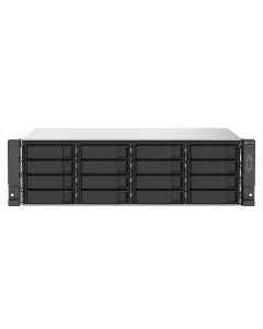 QNAP TS-1673AU-RP-16G data-opslag-server NAS Rack (3U) Ryzen Embedded V1500B 16 GB DDR4 0 TB QNAP QTS Zwart, Grijs