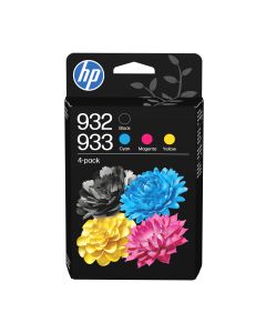 HP 932 zwarte/933 cyaan/magenta/gele originele inkt, 4-pack