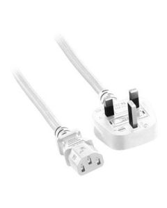 Microconnect PE090420W electriciteitssnoer Wit 2 m Netstekker type G C13 stekker