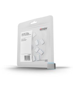 Lindy 40466 poortblokker USB Type-C Blauw Acrylonitrielbutadieenstyreen (ABS) 10 stuk(s)