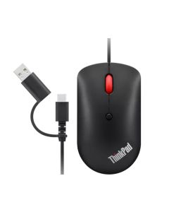 Lenovo 4Y51D20850 muis Kantoor Ambidextrous USB Type-C Optisch 2400 DPI