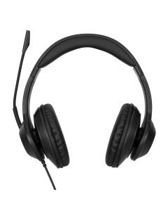 Targus AEH102GL hoofdtelefoon/headset Bedraad Hoofdband Oproepen/muziek USB Type-A Zwart