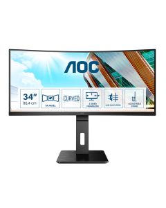 AOC P2 CU34P2A computer monitor 86,4 cm (34") 3440 x 1440 Pixels Quad HD LED Zwart