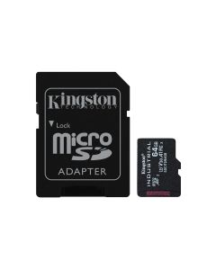 Kingston Technology 64GB microSDXC Industrial C10 A1 pSLC-kaart + SD-adapter
