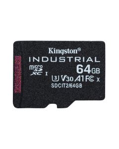 Kingston Technology 64GB microSDXC Industrial C10 A1 pSLC-kaart enkele verpakking zonder adapter