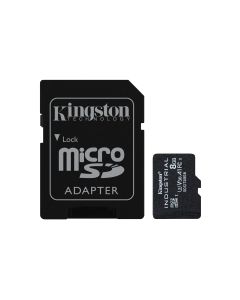 Kingston Technology 8GB microSDHC Industrial C10 A1 pSLC-kaart + SD-adapter