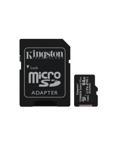 Kingston Technology Canvas Select 64GB micSDXC Plus 100R A1 C10 kaart + ADP