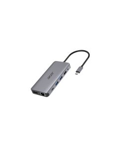 Acer 12-in-1 Type-C Dongle Bedraad USB 3.2 Gen 1 (3.1 Gen 1) Type-C Zilver