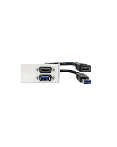 Vivolink WI221295 wandcontactdoos HDMI + USB A Wit