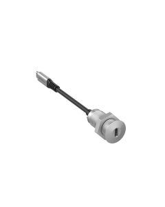 Vivolink PROUSBCMF0.3SOCKET USB-kabel USB 3.2 Gen 2 (3.1 Gen 2) 0,3 m USB C Grijs