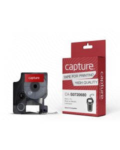Capture CA-S0720680 labelprinter-tape Zwart op wit