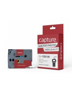 Capture CA-TZE135 labelprinter-tape Wit op transparant